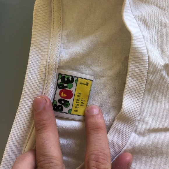 Bape White Graphic Tee - Picture 2 of 7
